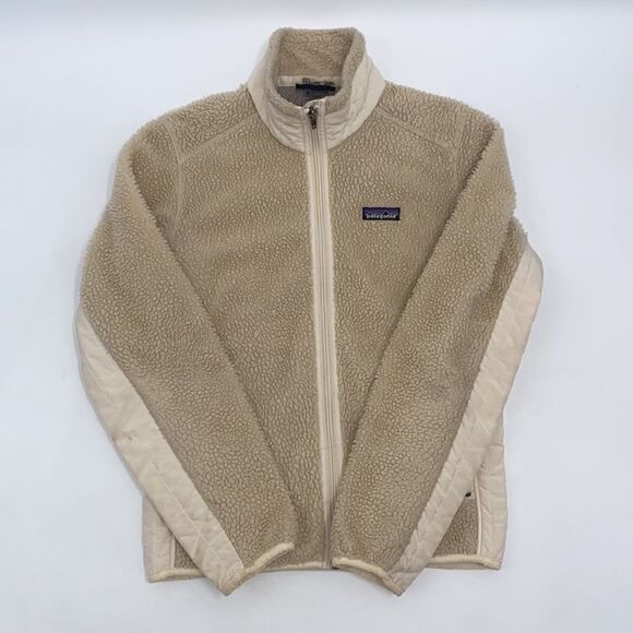 Patagonia Sherpa Jacket Women’s Size Small Tan Color - Picture 10 of 10